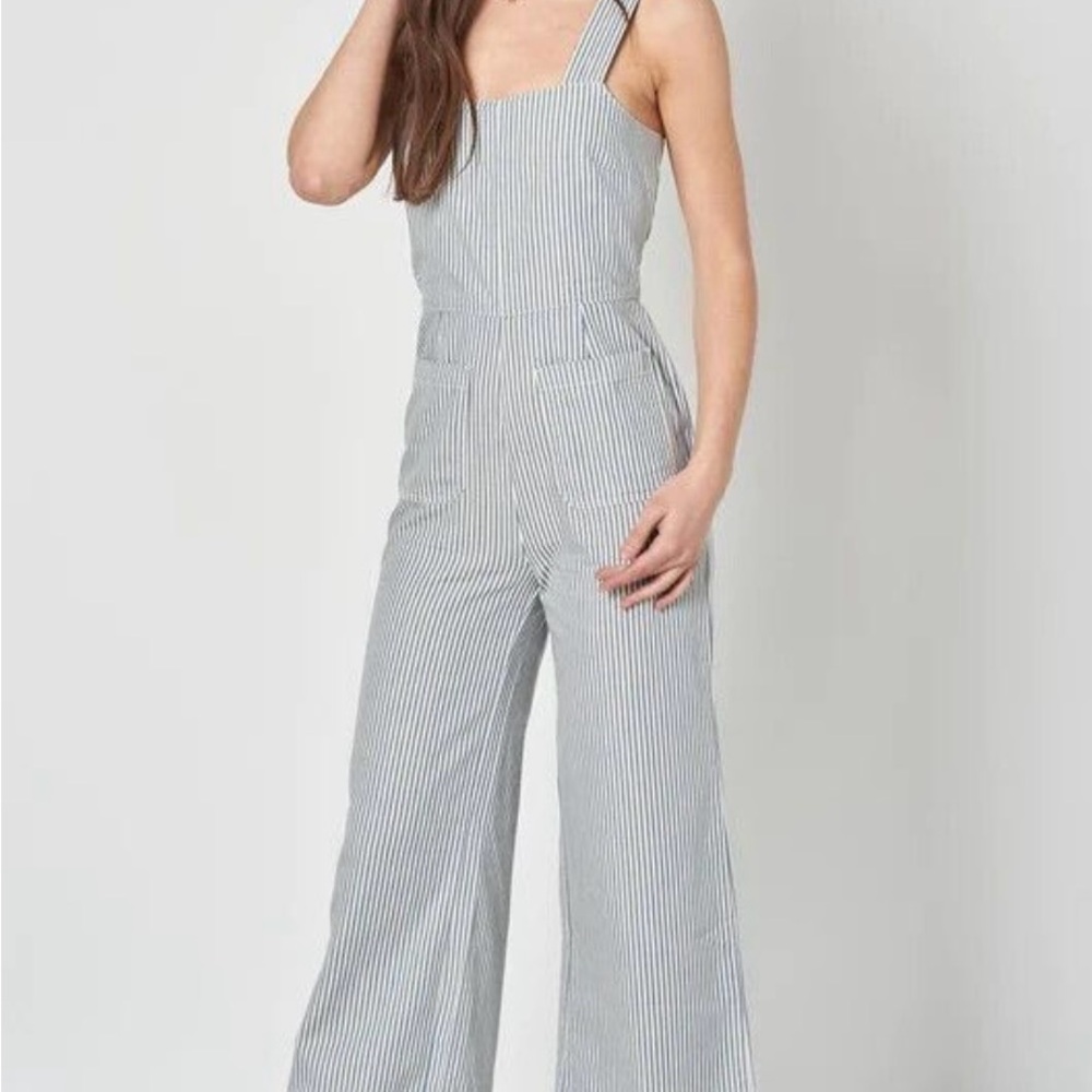 ROLLA'S Blue and White Striped Shirt